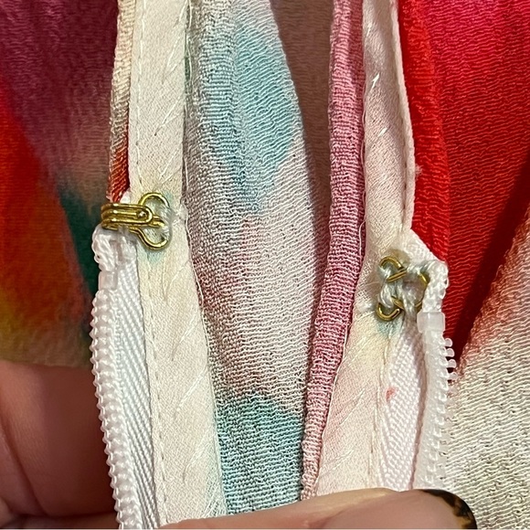 #160 KATE SPADE TULIP WATERCOLOR TIE DYE PELUM BLOUSE SIZE 8 - Picture 7 of 9